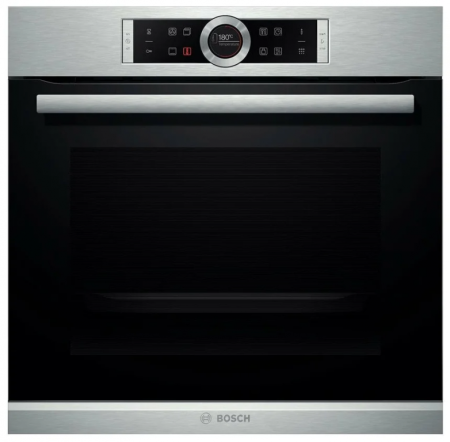 Электрический духовой шкаф Bosch HBG672BS1F, серебристый