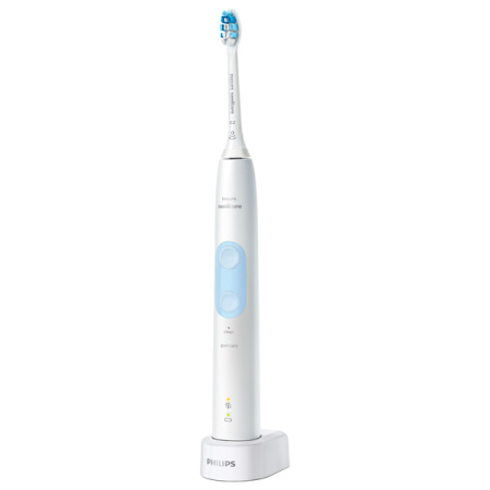 Электрическая зубная щетка Philips Sonicare ProtectiveClean 4500 HX6829/14, белый/голубой