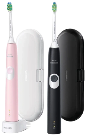звуковая зубная щетка Philips Sonicare Protective Clean HX6800/35, чёрный/бледно-розовый