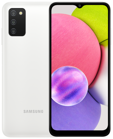 Смартфон Samsung Galaxy A03s 3/32 ГБ RU, белый