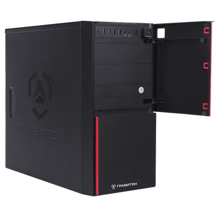 ПК Гравитон Д52И i3 13100 8Gb SSD256Gb+256Gb UHDG noOS 450W мышь клавиатура черный (RUS) (155271)