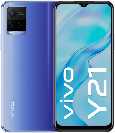 Смартфон vivo Y21 4/64 ГБ, синий металлик