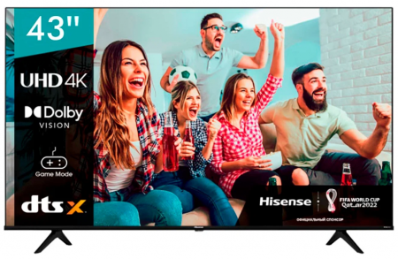 Телевизор Hisense 43A6BG, черный
