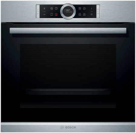 Электрический духовой шкаф Bosch HBG675BS1, серебристый