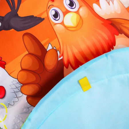 Развивающий коврик с дугами и игрушками «Домашние животные», круглый