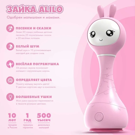 Игрушка alilo Умный зайка R1 Розовый 60908 Игрушка alilo Умный зайка R1 Розовый 60908