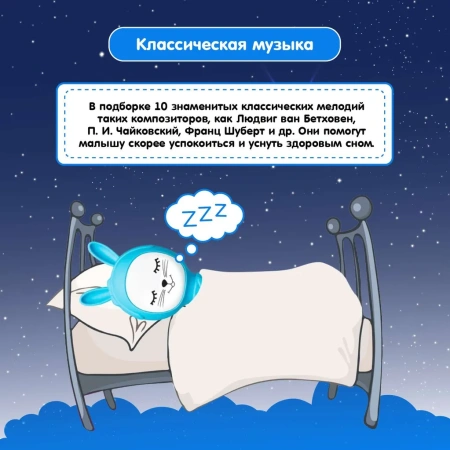 Игрушка интерактивная BertToys Зайчик Няня, Голубой