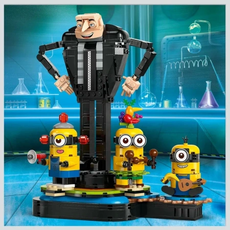LEGO Despicable Me 4 75582 Brick-Built Gru and Minions