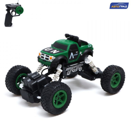 Джип радиоуправляемый «Армия», работает от аккумулятора, цвет зелёный Джип радиоуправляемый «Армия», работает от аккумулятора, цвет зелёный