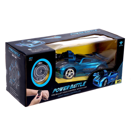 Машина радиоуправляемая «Турбо Дрифт», голосовое управление, стреляет ракетами, цвет синий Машина радиоуправляемая «Турбо Дрифт», голосовое управление, стреляет ракетами, цвет синий