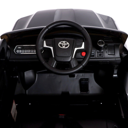 Электромобиль TOYOTA LAND CRUISER, EVA колёса, кожаное сидение, цвет чёрный