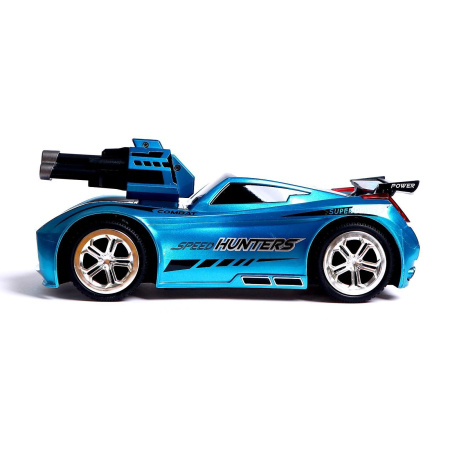 Машина радиоуправляемая «Турбо Дрифт», голосовое управление, стреляет ракетами, цвет синий Машина радиоуправляемая «Турбо Дрифт», голосовое управление, стреляет ракетами, цвет синий