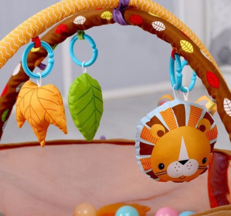 Развивающий коврик «Бонифаций», 3 в 1, игрушки, 30 цв. шаров