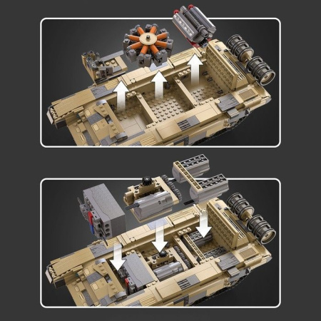 Конструктор Техно «Танк», 1722 детали