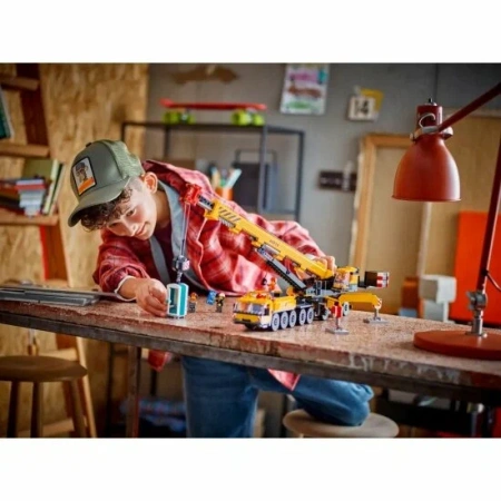 Конструктор Lego City 60409 Желтый передвижной строительный кран Конструктор Lego City 60409 Желтый передвижной строительный кран