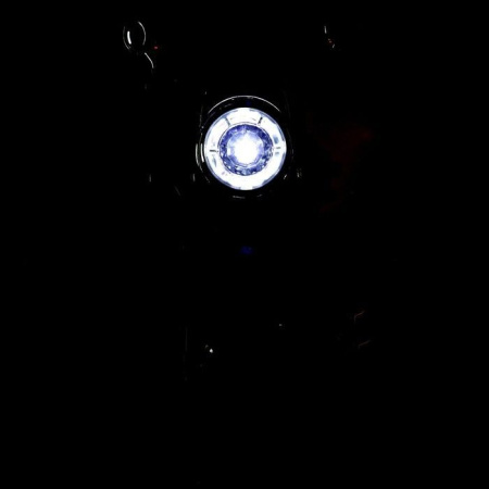 Электромотоцикл «Чоппер», 2 мотора, цвет пламя, глянец