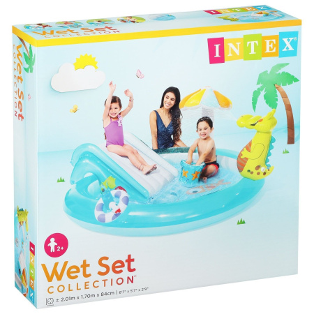 Игровой центр «Крокодильчик», с горкой и игрушками