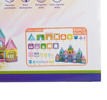 Магнитный конструктор «Замок», 95 деталей